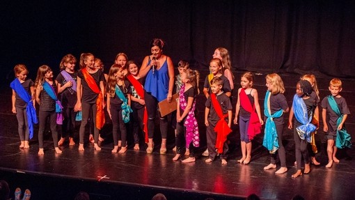 Colourful dance display children