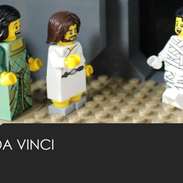 Image of historical Da Vinci Lego men as part of a Stop Motion animation scene