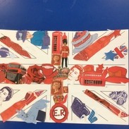 An image of a Union Jack, created using collage. 