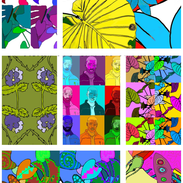A selection of digital art created by students at Manchester Hospital Schools